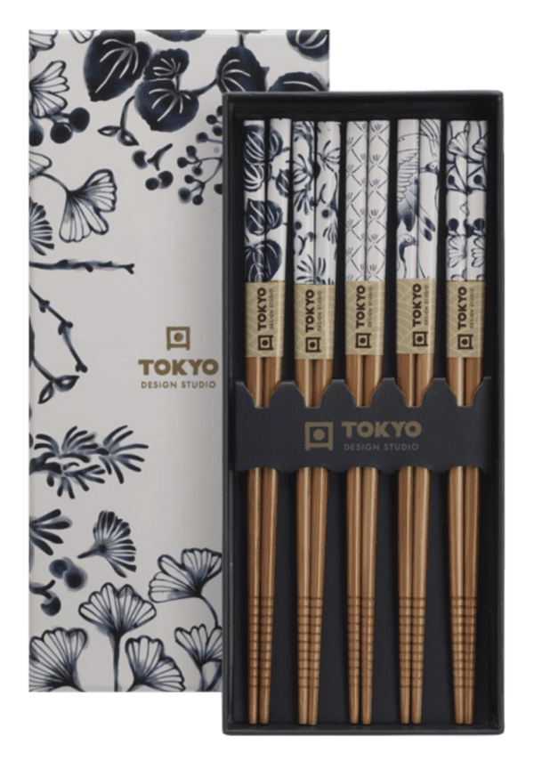 TOKYO DESIGN - SET DE 5 PAIRES DE BAGUETTES FLORA JAPONICA